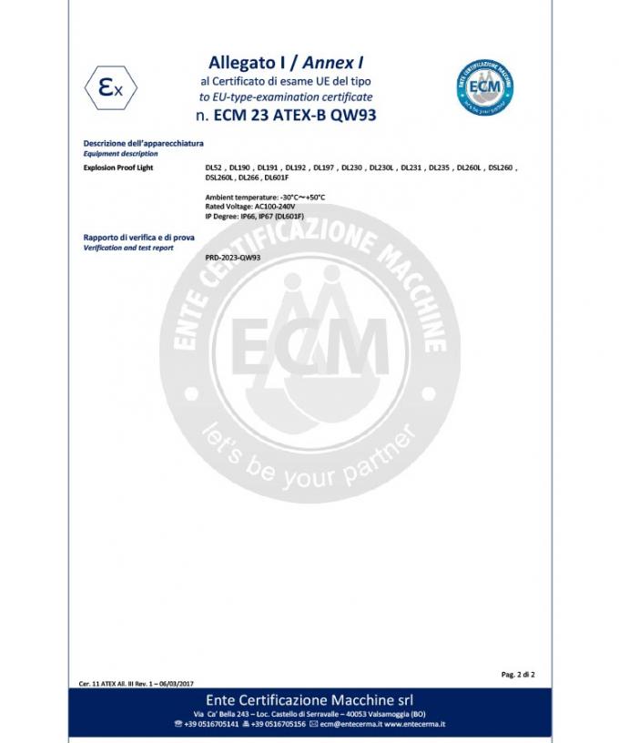 40-100W LED 폭발 방지 작업 라이트 UL ATEX IP66 -20-40C 산업용 조명 솔루션 3