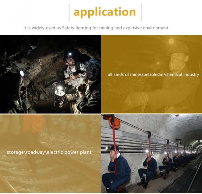 ATEX 인증 석탄 광 광 광 광 7.8Ah 리?? 이온 재충전 전등 IP68 보호 5