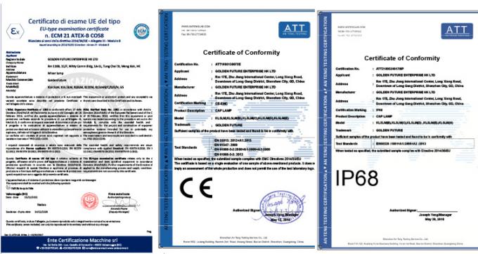 ATEX 인증 석탄 광 광 광 광 7.8Ah 리?? 이온 재충전 전등 IP68 보호 6