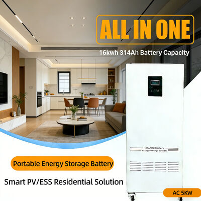 NK005A 51.2v 48v 모두 하나의 5Kw 인버터와 15Kwh 16 Kwh 300Ah 314Ah LifePo4 배터리 태양광 가정용 에너지 저장 시스템