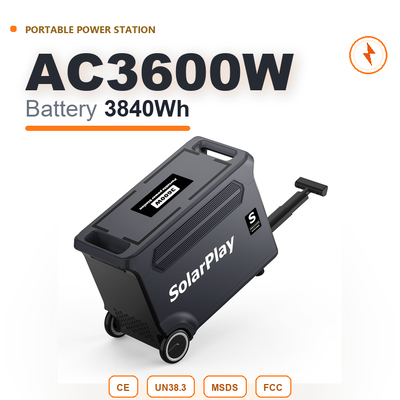 EU 창고 재고 3600W 3840Wh LiFePO4 휴대용 발전소 순수 시노파 MPPT UPS 가정용 백업